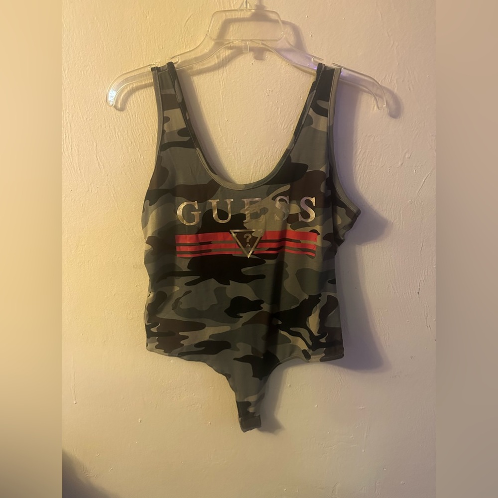 Guess camo thong bodysuit